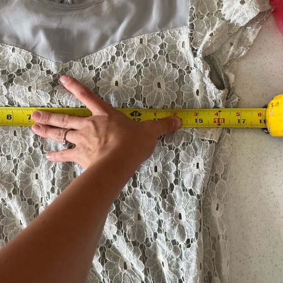 Modcloth gray lace eyelet small a’reve - Picture 5 of 5